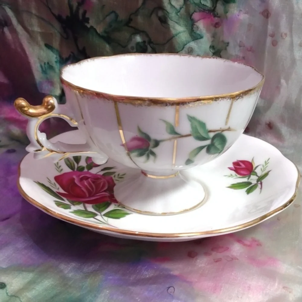 Vintage Royal Albert Roses China Tea Cup and Saucer